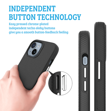 iPhone 15 Rugged Shockproof Case Cover - Best Quality, Flexible & Strong, Lightweight, Heavy-Duty Protection, Durable, MagSafe Compatible - Navy
